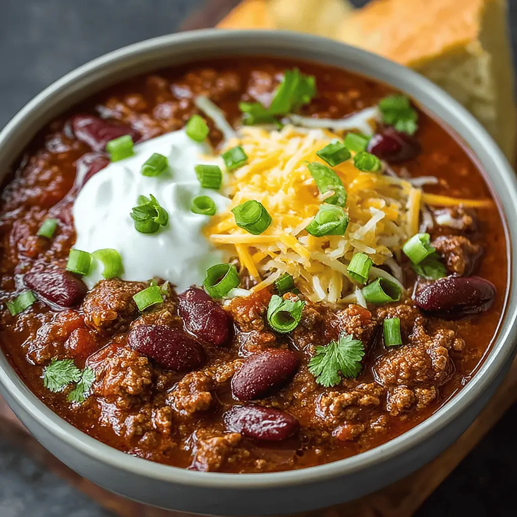 Classic Slow Cooker Chili: Indulgent Turkey Bacon and Beef Delight