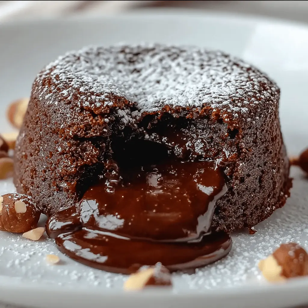 Hazelnut Dark-Chocolate Lava Cake: Indulgent Dessert Delight