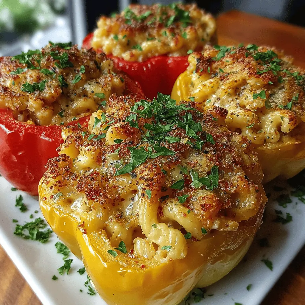 Mac and Cheese Stuffed Peppers: Indulgent Turkey Bacon Delight
