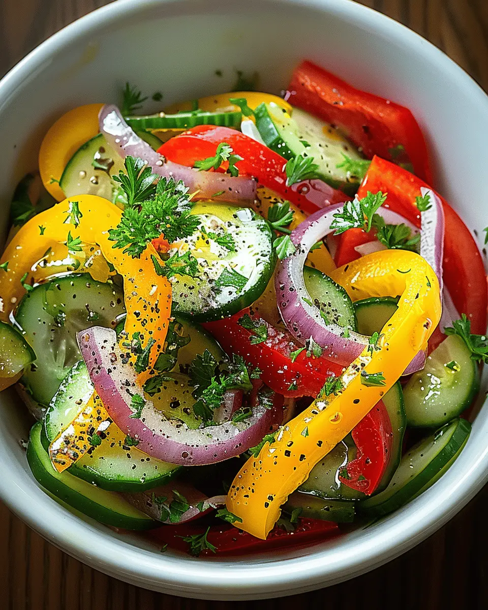 Cucumber Sweet Pepper Salad: Easy, Vibrant, and Refreshing Delight