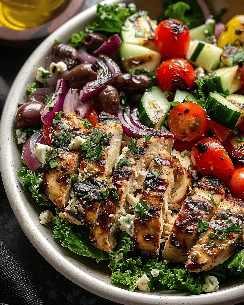 Grilled Zesty Mediterranean Chicken Salad: A Fresh and Flavorful Delight