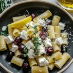 Feta & Cranberry Rigatoni Salad with Lemon Vinaigrette