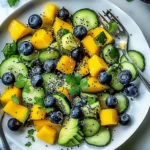 Mango Cucumber Salad with Blueberries and Avocado