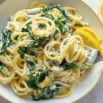 Lemon ricotta pasta & spinach