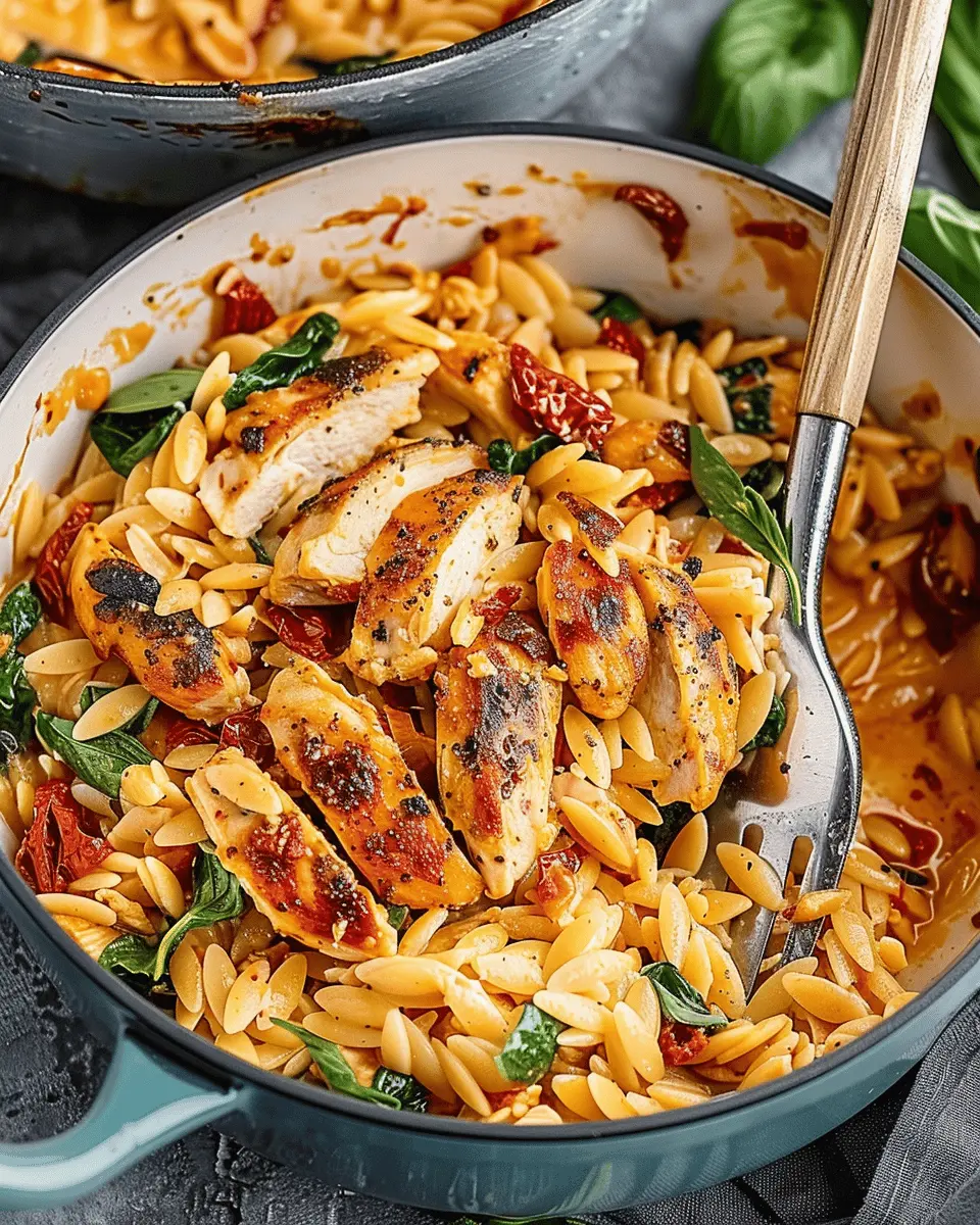 Creamy Sun-Dried Tomato Chicken Orzo: A Flavorful Indulgence
