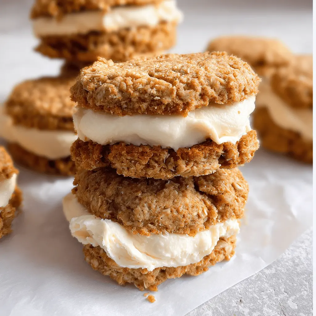 Oatmeal Cookie Sandwiches: Indulgent Cream Cheese Delight