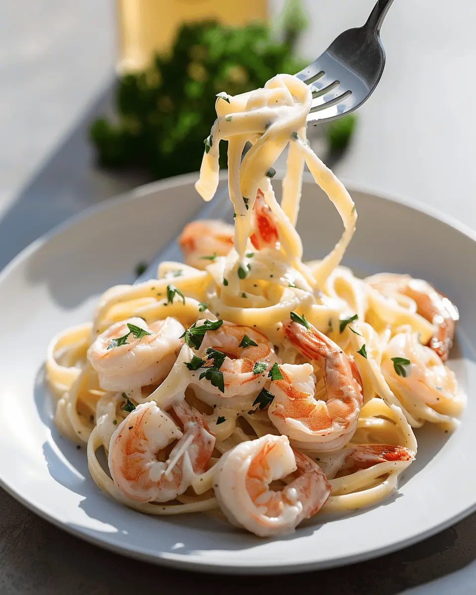 Creamy Shrimp Fettuccine Alfredo with a Savory Twist