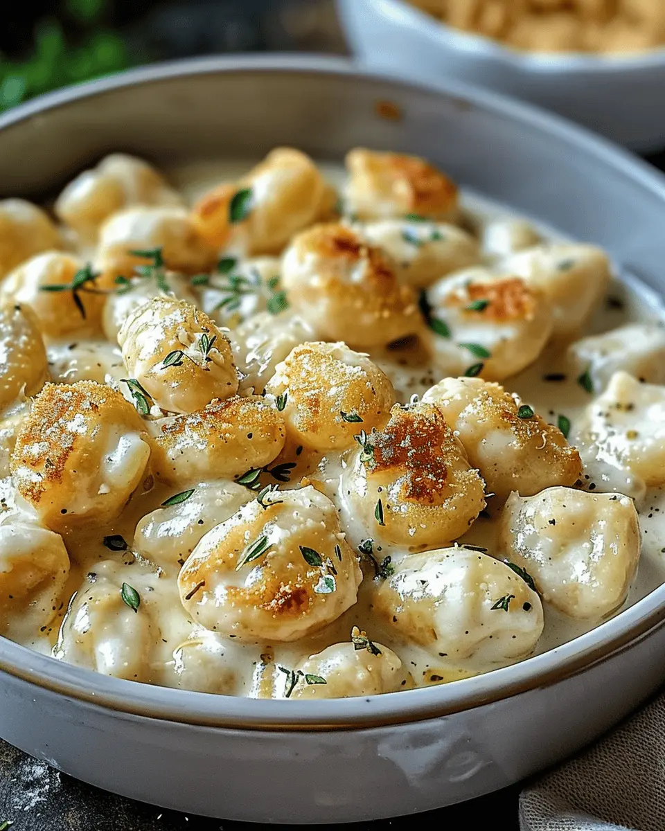 Creamy Crack Chicken Gnocchi with Turkey Bacon and Chicken Ham