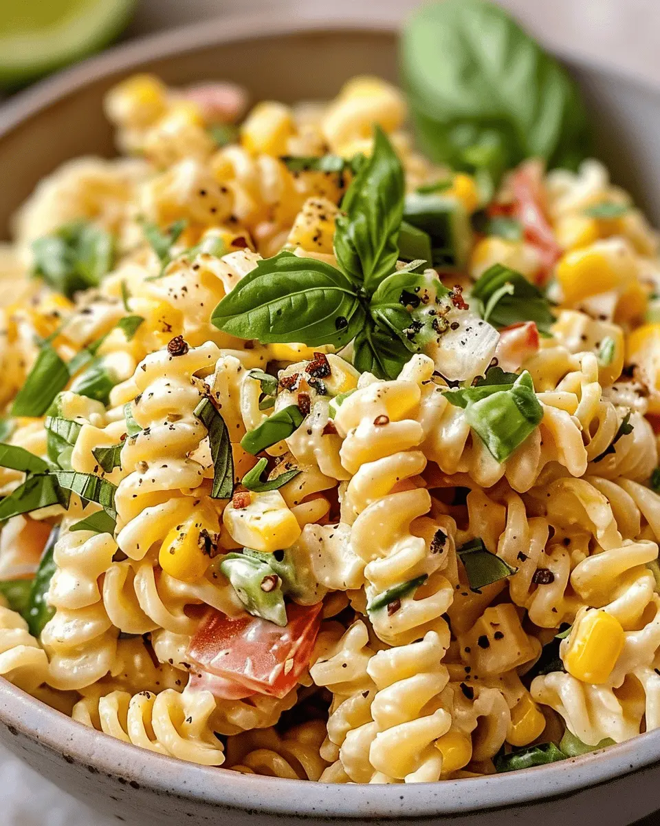 Creamy Street Corn Pasta Salad: The Best Twist with Turkey Bacon