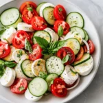 Fresh Cucumber Caprese Salad