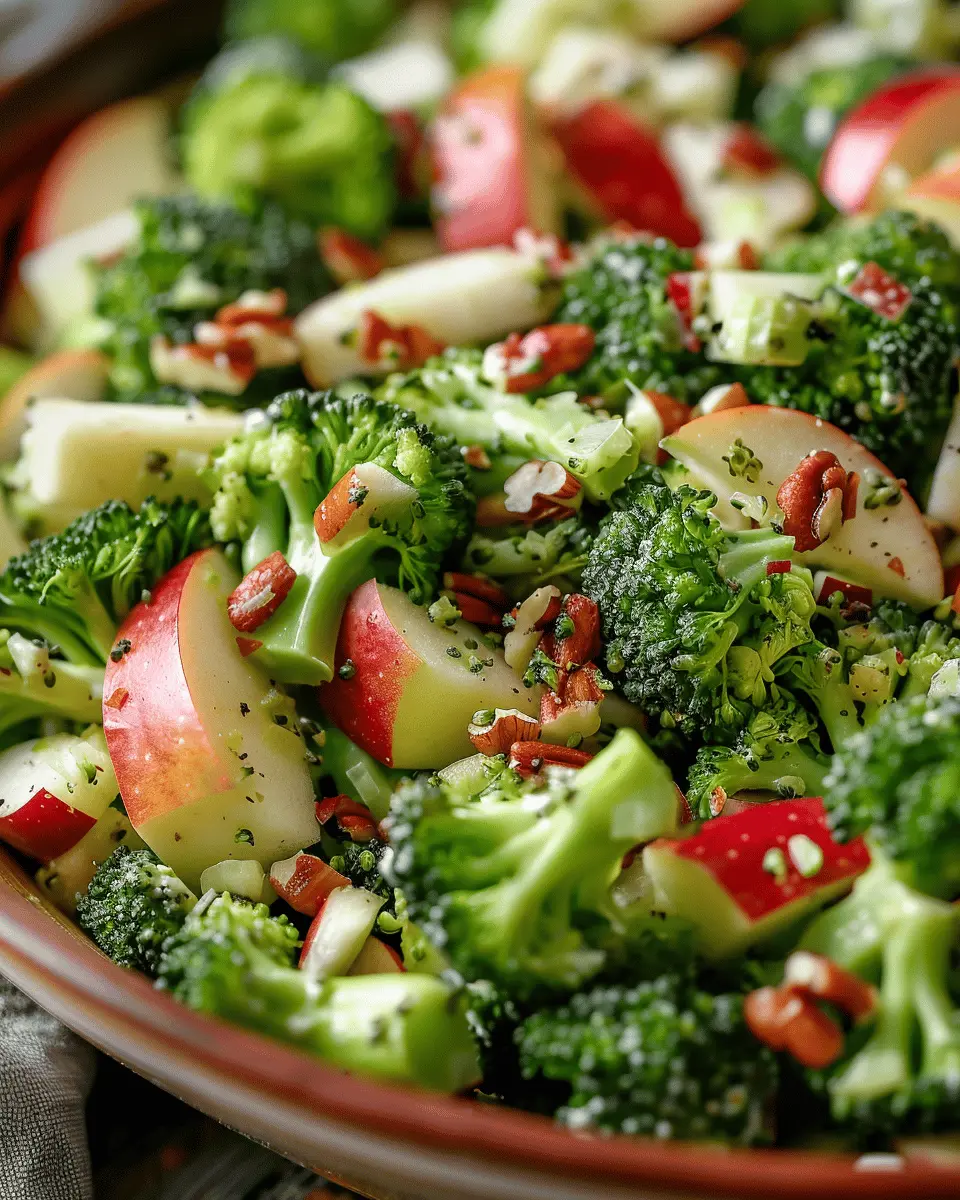 Honeycrisp Apple Broccoli Salad with Turkey Bacon Delight
