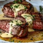Juicy Steak with Creamy Garlic Sauce