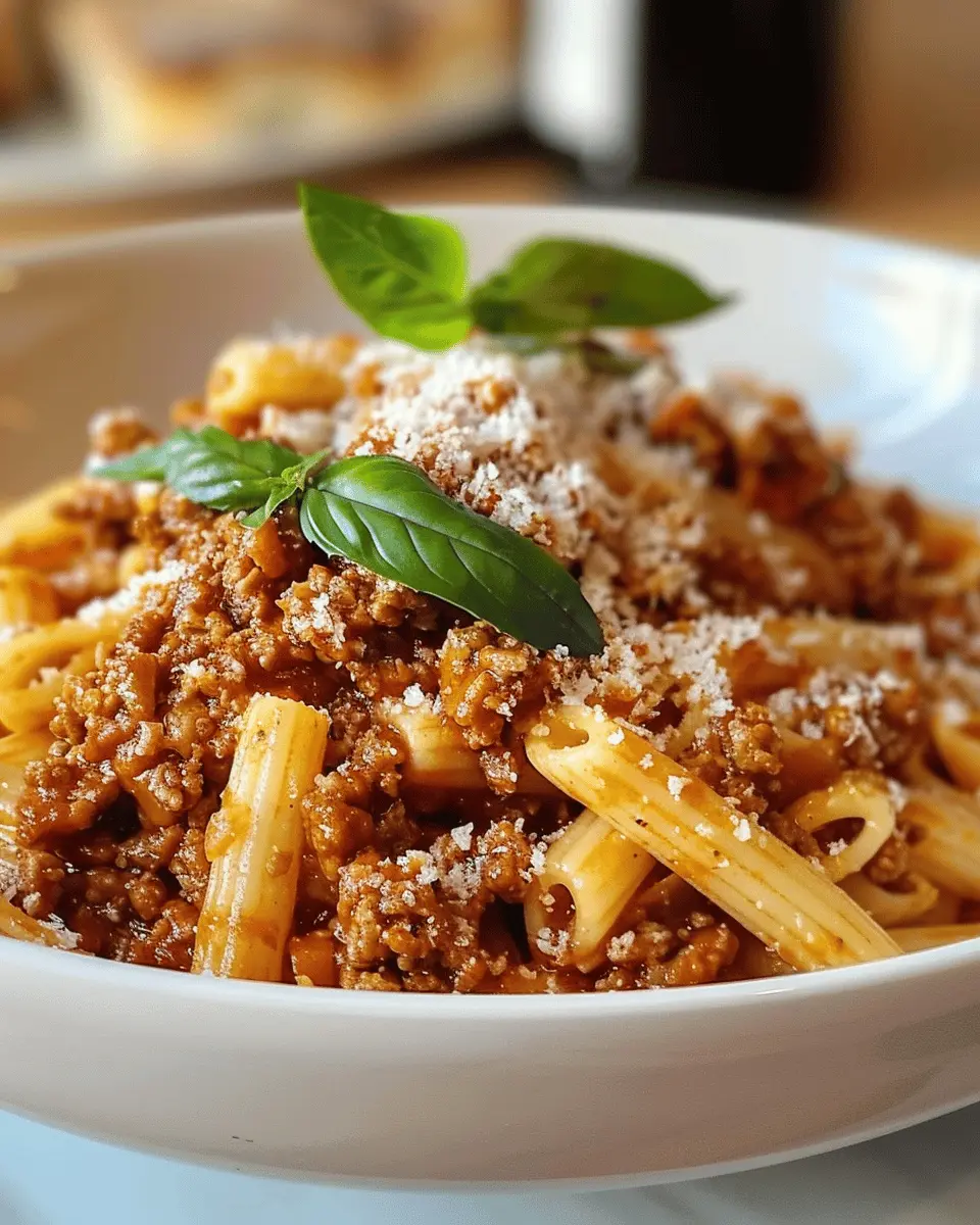 Pasta Bolognese Classic Italian: A Hearty Twist with Turkey Bacon
