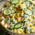 Street Corn Creamy Cucumber Salad
