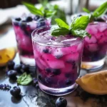 Blueberry Basil Lemon Lavender Mocktail