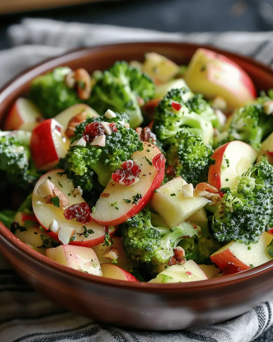 Honeycrisp Apple Broccoli Salad with Turkey Bacon Delight