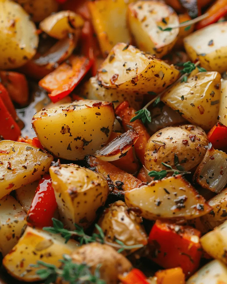 Garlic Herb Roasted Potatoes and Veggies: The Easy Comfort Dish