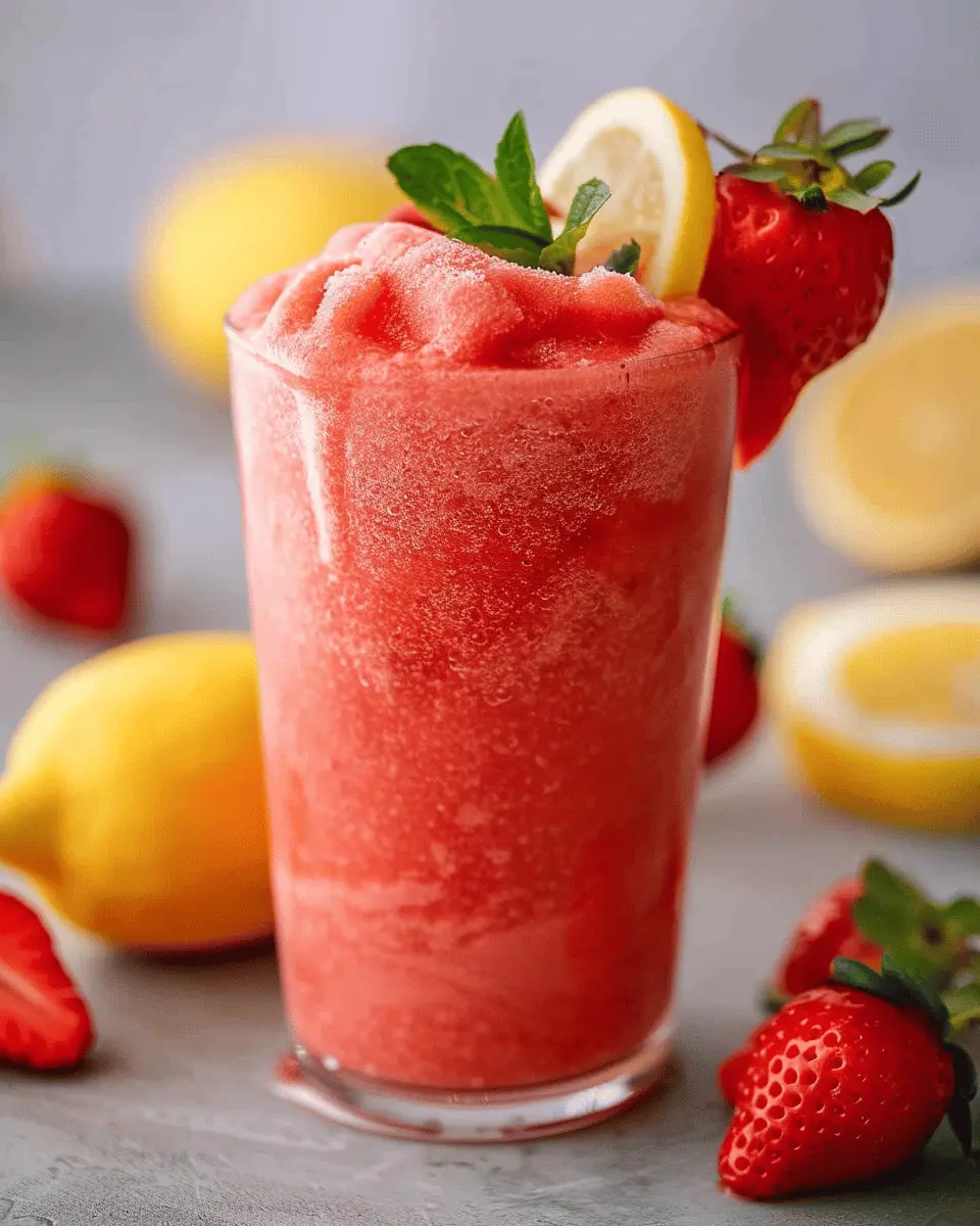 Easy Frozen Strawberry Lemonade: Refreshing Summer Bliss at Home