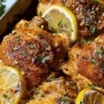Lemon garlic parmesan chicken thighs