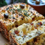 Delicious Savory Cheese and Olive Quick Bread
