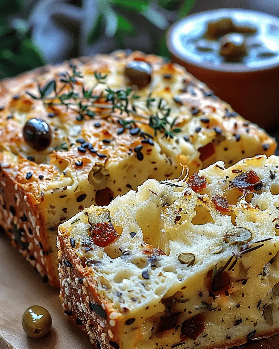 Delicious Savory Cheese and Olive Quick Bread for Easy Entertaining