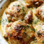 Creamy Oven Baked Chicken Thighs