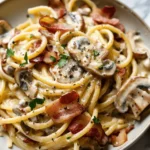 Creamy Bacon and Mushroom Pasta
