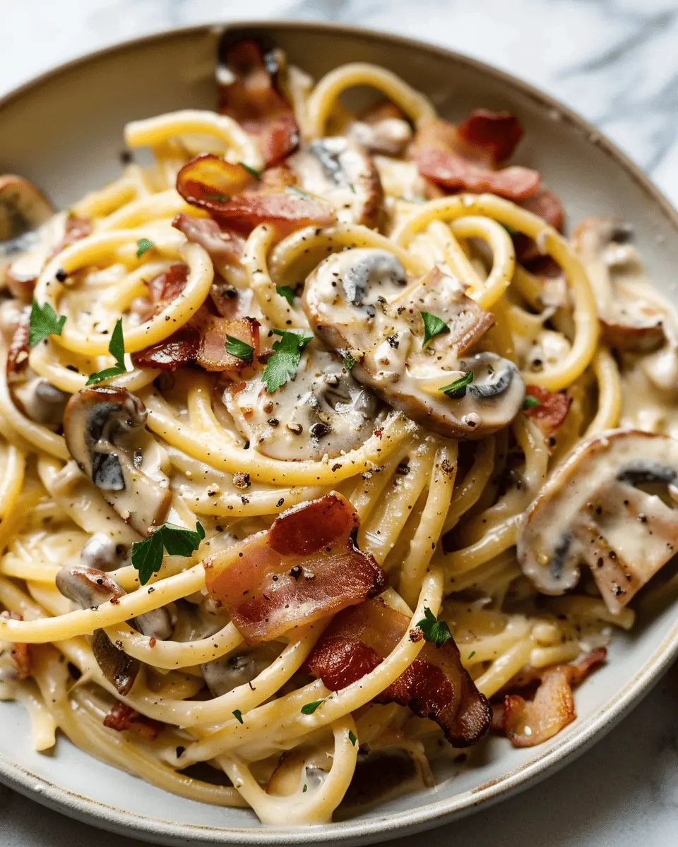Creamy Turkey Bacon and Mushroom Pasta: A Cozy Comfort Dish