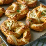 Artichoke Dip Stuffed Pretzels