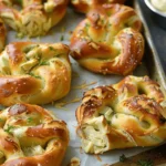 Artichoke Dip Stuffed Pretzels