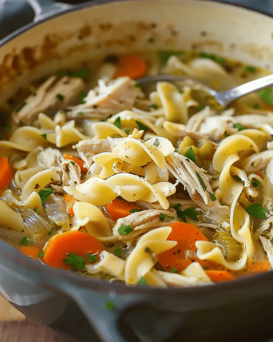 Easy Chicken Noodle Soup: Comforting Egg Noodle Delight