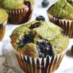 Matcha Blueberry Muffins
