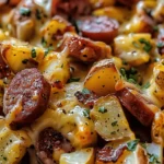 Cheesy Ranch Potatoes and Smoked Sausage