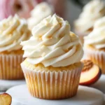 The Best Honey Peach Cream Cheese Cupcakes