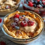 Baked Protein Pancake Bowls- great for meal prep and no banana needed!