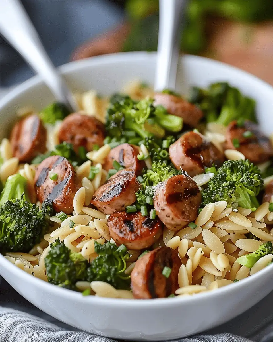Chicken Sausage and Broccoli Orzo: A Quick and Easy Dinner Delight