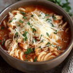 Crockpot Chicken Parmesan Soup