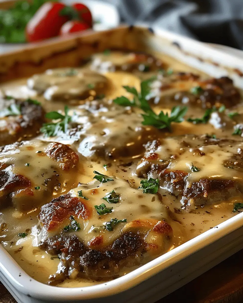 Amish Hamburger Steak Bake: Easy Comfort Food with Turkey Bacon