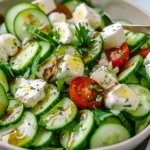 Easy Cucumber Mozzarella Salad