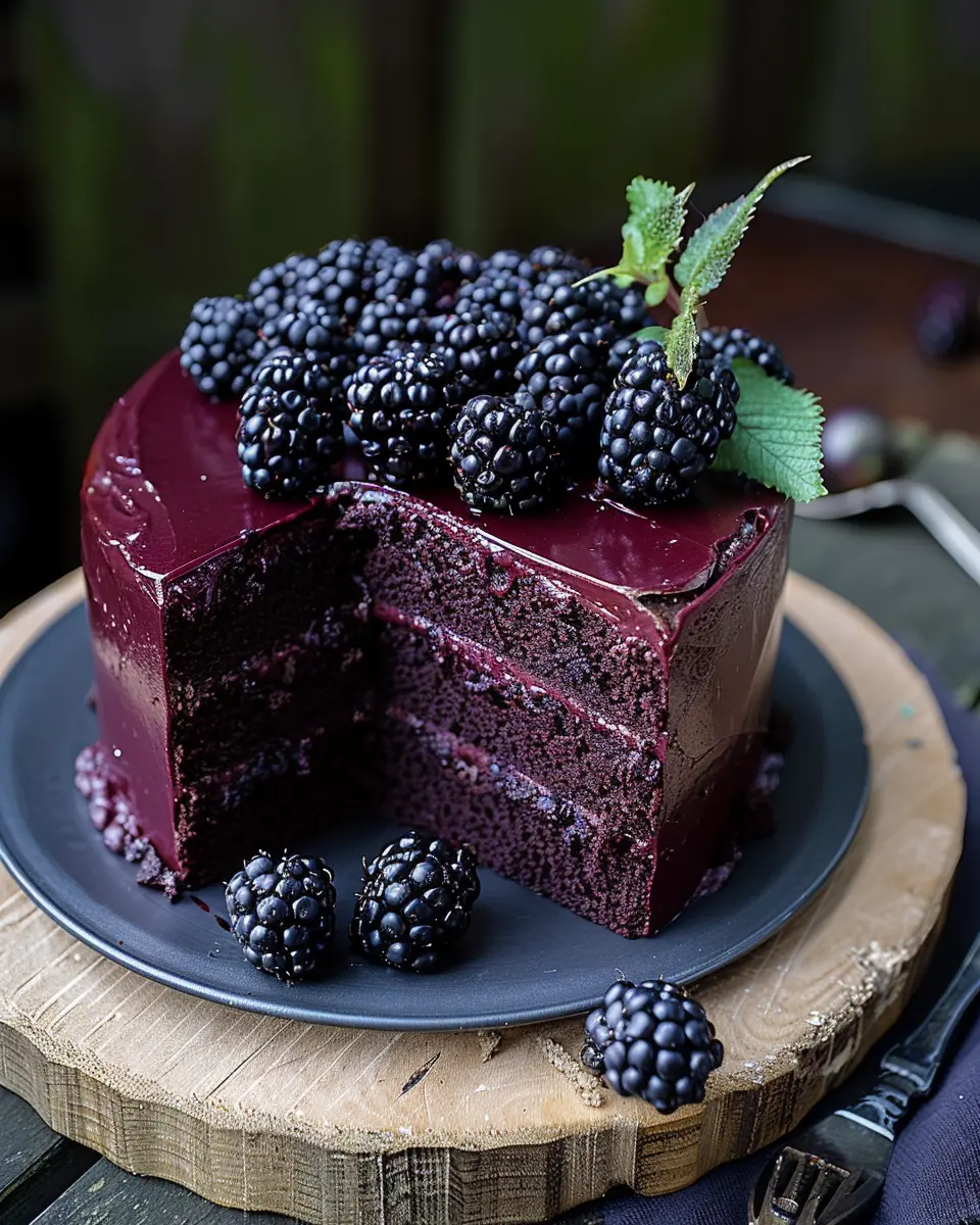Blackberry Velvet Gothic Cake: A Dark Indulgent Dessert Dream