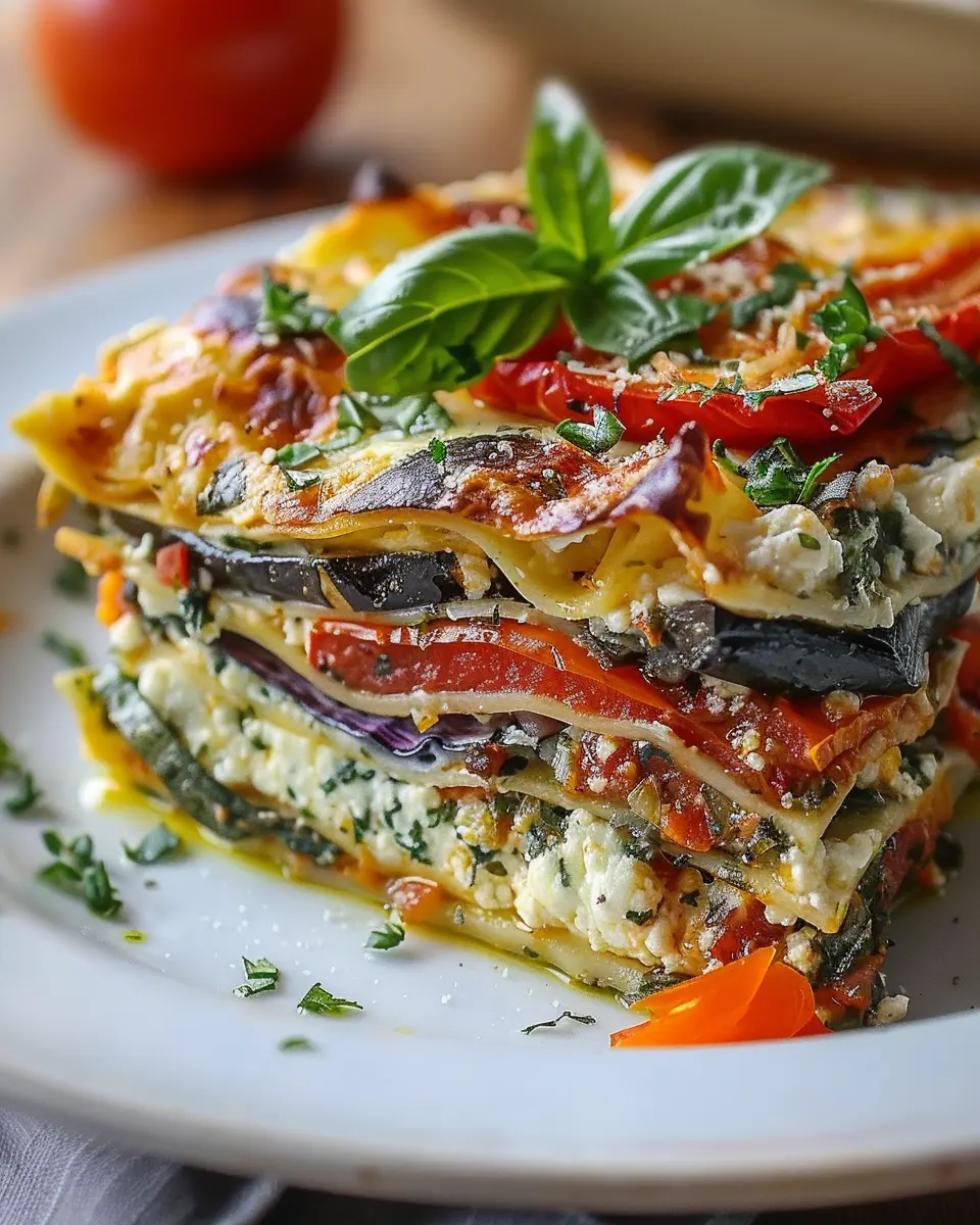 Layered Mediterranean Vegetable Lasagna: A Creamy Ricotta Delight