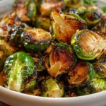 Honey Garlic Roasted Brussels Sprouts