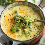 High Protein Broccoli Cheddar Soup