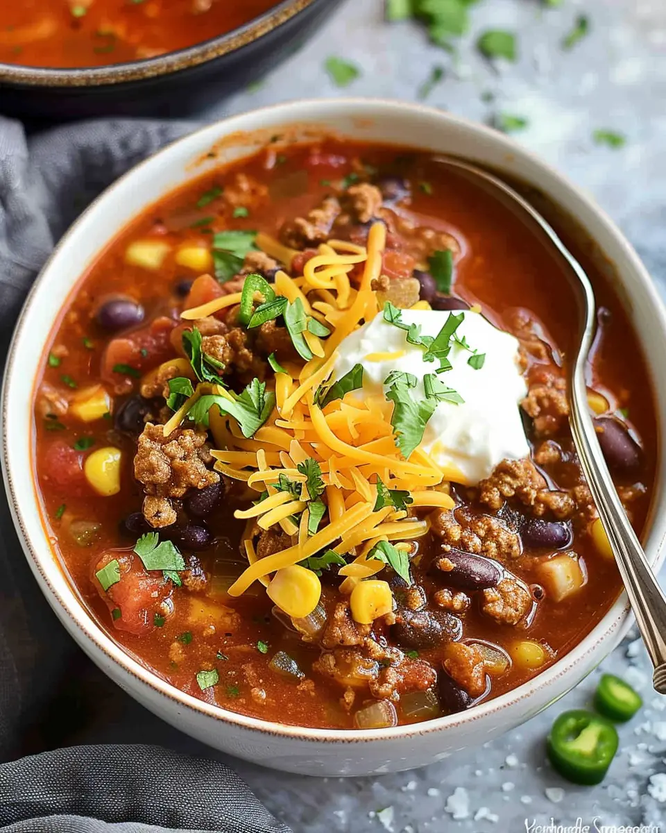 Easy Taco Soup: A Hearty, Flavorful Twist with Turkey Bacon