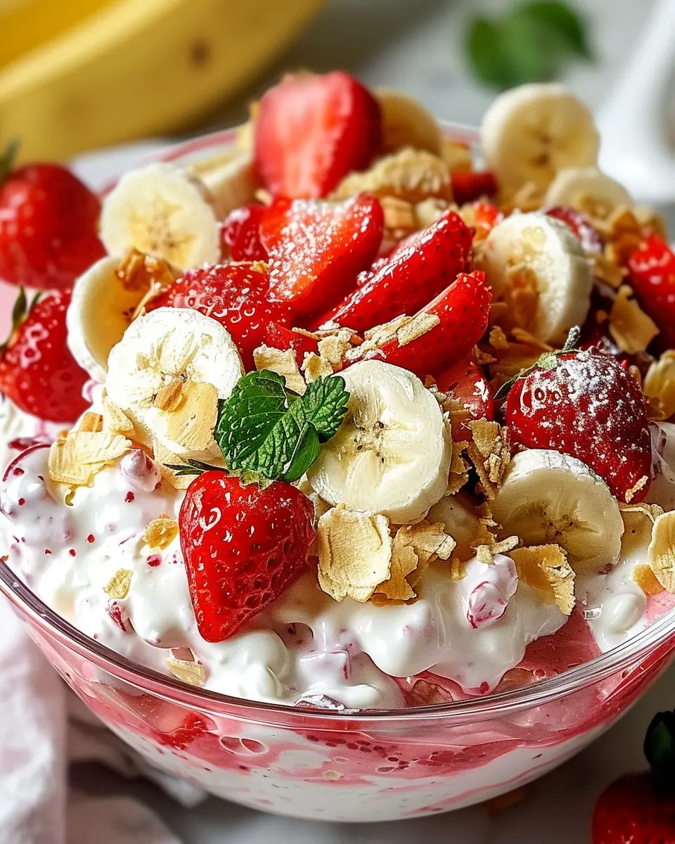 Strawberry Banana Cheesecake Salad: A Refreshingly Indulgent Treat