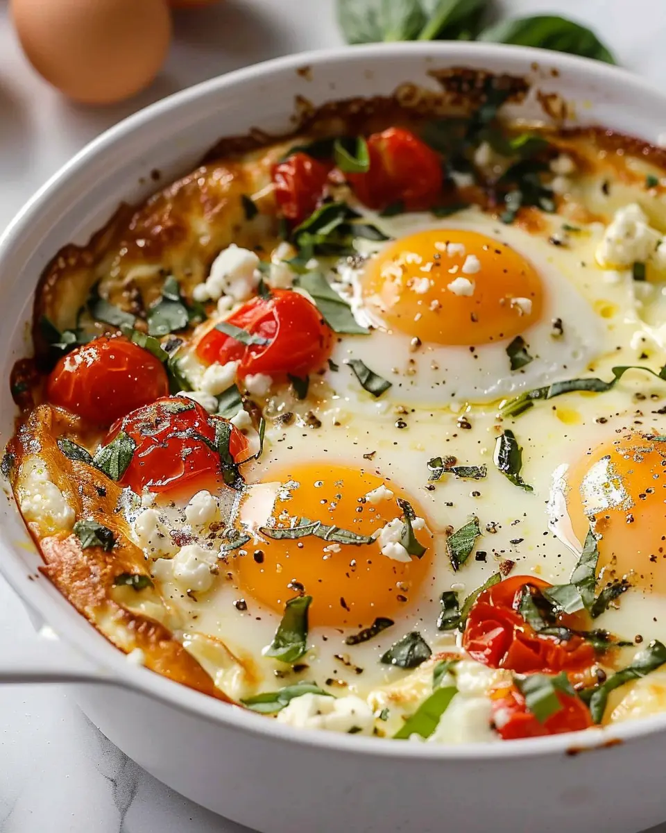 Baked Feta Eggs Recipe: Easy &amp; Hearty Breakfast Delight