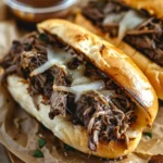Crockpot French Dip Sandwiches