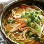 Aromatic Ginger Scallion Chicken Noodle Soup