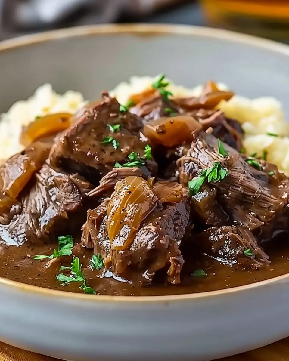 Hearty Comfort Slow Cooker Beef Manhattan with Turkey Bacon Delight