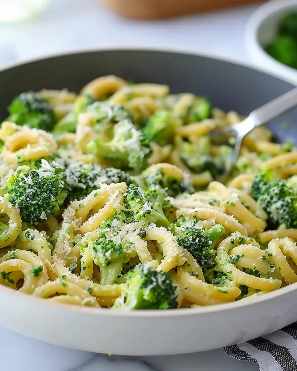 Light and Healthy Broccoli Pasta with Turkey Bacon Twist